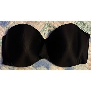 Sweet Nothings by Lilyette‎ Black Full Figure Strapless Bra, Size 40DD